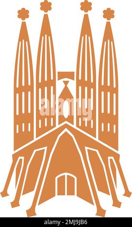 Sagrada Familia Icon. Barcelona, Spain. Vector Illustration Stock Vector