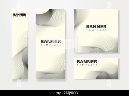 Abstract banner design web template vector Set, header web banner. Modern banner social media set for website design, Social Media Cover ads banner, f Stock Vector