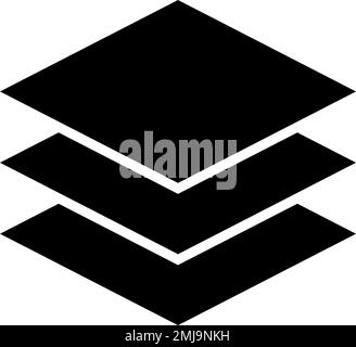 Layer silhouette icon. Layer UI icon. Editable vector. Stock Vector