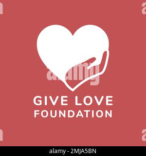 Charity logo template, no-profit branding design vector Stock Vector