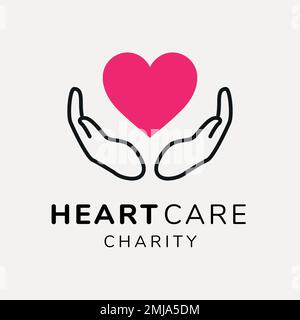 Charity logo template, no-profit branding design vector Stock Vector