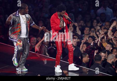 ASAP Ferg and Big Sean perform during the 2019 MTV Video Music Awards at  Prudential Center on August 26, 2019 in Newark, New Jersey. (Photo by  imageSPACE/Sipa USA Stock Photo - Alamy