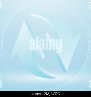 Abstract arrow background, blue gradient business reverse symbol vector Stock Vector