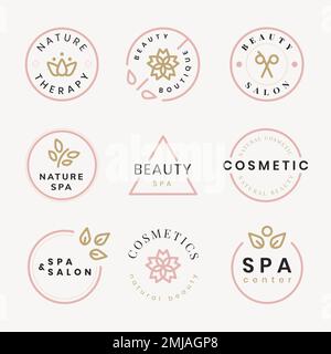 Beauty spa logo, creative modern design vector set Stock Vector