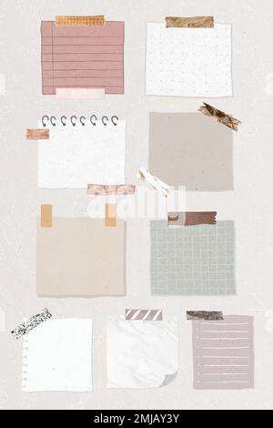 Blank reminder paper notes vector set Stock Vector