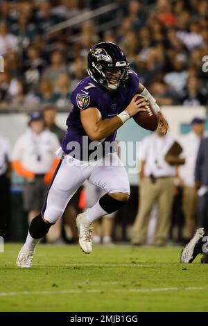 Baltimore Ravens quarterback Trace McSorley works out prior to an NFL  preseason football game against the New Orleans Saints, Saturday, Aug. 14,  2021, in Baltimore. (AP Photo/Nick Wass Stock Photo - Alamy