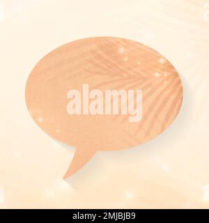 Blank announcement speech bubble vector, aesthetic shadows Stock Vector