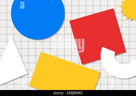 Abstract memphis background, colorful geometric shapes vector Stock Vector