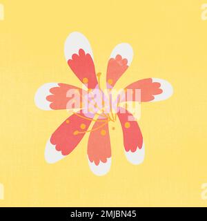 Colorful flower, flat design spring clipart vector illustration Stock Vector