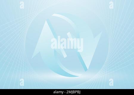 Abstract arrow background, blue gradient business reverse symbol vector Stock Vector