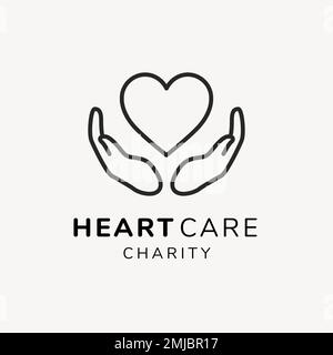 Charity logo template, no-profit branding design vector Stock Vector