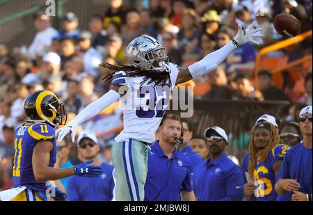 Los Angeles Rams cornerback Donovan Olumba (49) during a NFL preseason game  against the Las Vegas Raiders, Saturday, August 21, 2021, in Inglewood, CA.  The Raiders defeated the Rams 17-16. (jon Endow/Image