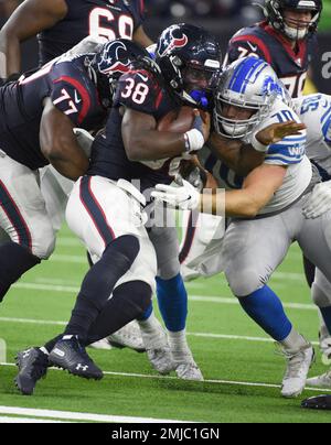 Detroit Lions defensive back D.J. Hayden (31) picks up a fumble and take it  to the end zone for a touchdown after Detroit Lions outside linebacker  Tahir Whitehead (59) sacks Chicago Bears