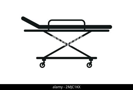 stretcher icon in flat style isolated vector illustration on white transparent background eps 10 Stock Vector