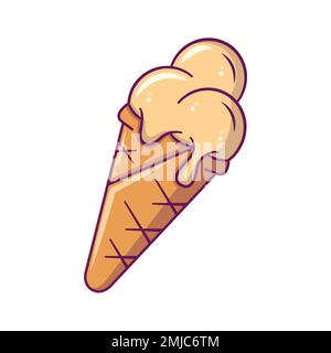 Ice cream. Vector illustration in cartoon flat style. Stock Vector