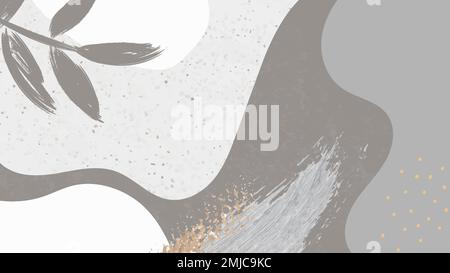 Grayish botanical Memphis pattern background vector Stock Vector