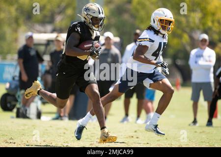 Dallas Cowboys cornerback Isaac Taylor-Stuart (36) runs during an NFL  preseason football game against the Los Angeles Chargers Saturday, Aug. 20,  2022, in Inglewood, Calif. (AP Photo/Kyusung Gong Stock Photo - Alamy