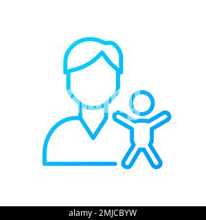 Pediatrics pixel perfect gradient linear vector icon Stock Vector