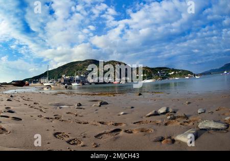 Barmouth Bay, Barmouth Beach, Barmouth Panorama, Barmouth, Gwynedd, Wales Stock Photo