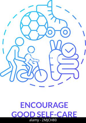 Encourage good self care concept icon Stock Vector Image & Art - Alamy
