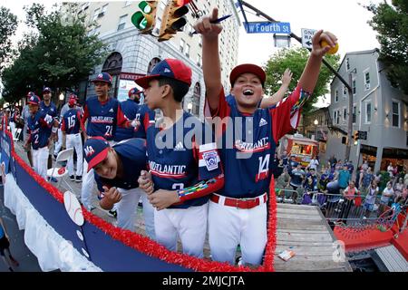 Mid-Atlantic Region Champion Little League team from Hollidaysburg, Pa.,  participates in the opening ceremony of the 2022 Little League World Series  baseball tournament in South Williamsport, Pa., Wednesday, Aug 17, 2022. (AP