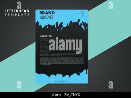 Clean and Corporate Letterhead Template. Creative letterhead template design. Vector Letterhead. Stock Vector
