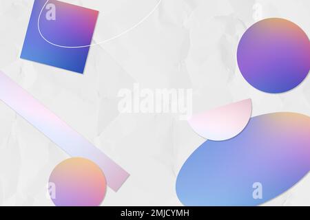 Abstract memphis background, gradient geometric shapes vector Stock Vector