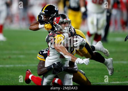 Pittsburgh Steelers running back James Conner (30) during practice at NFL  football training camp in Latrobe, Pa., Sunday, July 30, 2017 . (AP  Photo/Keith Srakocic Stock Photo - Alamy