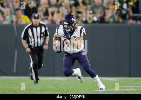 August 17, 2019: Houston Texans running back Cullen Gillaspia (44) prior to  an NFL football pre-season game between the Detroit Lions and the Houston  Texans at NRG Stadium in Houston, TX. ..Trask