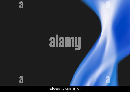 Burning flame background, fire border realistic vector black image Stock Vector
