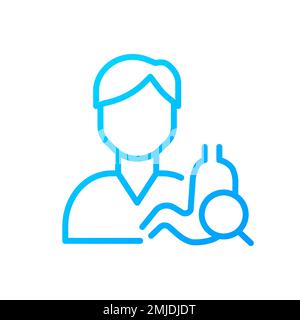 Gastroenterology pixel perfect gradient linear vector icon Stock Vector