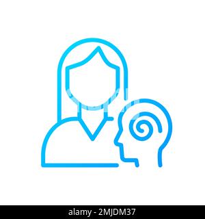 Psychiatry pixel perfect gradient linear vector icon Stock Vector