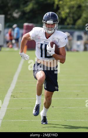 Tennessee Titans wide receiver Cody Hollister (16) celebrates a ...