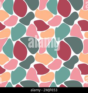 Vector stones floor tile seamless pattern. Textured with block surface ...