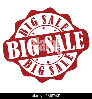 Big sale label or stamp on white background, vector illustration Stock Vector