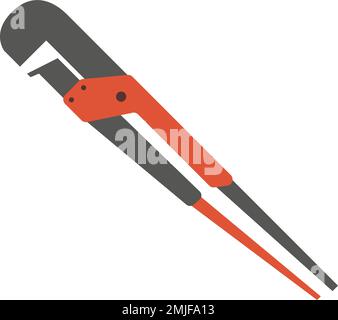 Pipe wrench color icon. Plumber repair tool Stock Vector