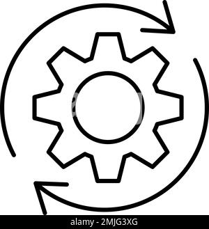 Development, methodology, repeat vector icon on transparent background. Outline Development, methodology, repeat vector icon Stock Vector