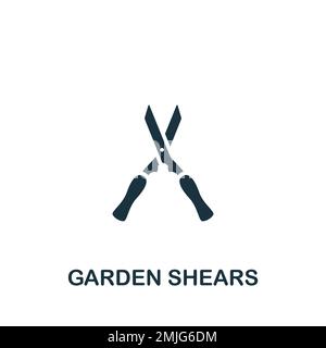 Garden shears icon. Monochrome simple sign from agriculture collection. Garden shears icon for logo, templates, web design and infographics. Stock Vector