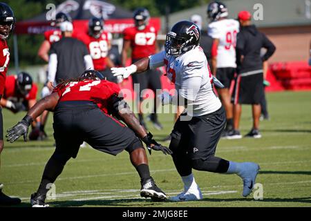 August 1st, 2019: James Carpenter #77 during the Atlanta Falcons