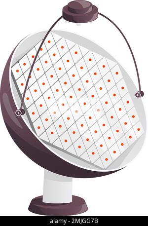 Cartoon astronomical study antenna. Radio telescope icon isolated on white background Stock Vector