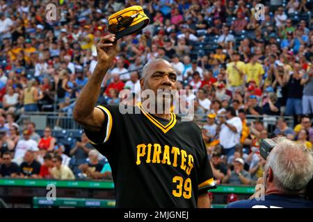 Dave Parker of the Pittsburgh Pirates of the National League, talks with  writers in Seattle, July 18, 1979, after being named Most Valuable Player  in the All-Star game. Parker was credited with