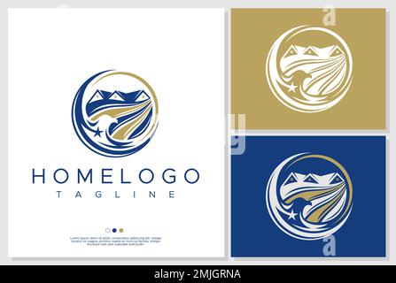 Eagle home logo design.  Stock Vector
