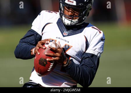 Denver Broncos wide receiver Montrell Washington (12) during an NFL  football game Sunday, Sept. 18, 2022, in Denver. (AP Photo/David Zalubowski  Stock Photo - Alamy