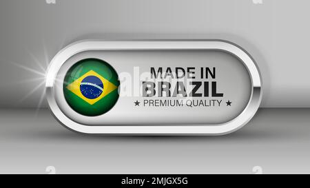 Made in Brazil graphic and label. Element of impact for the use you want to make of it. Stock Vector