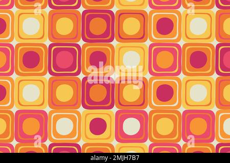 Retro colorful background, geometric square shape vector Stock Vector