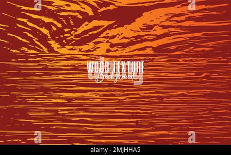 Old wood background vector. wood with orange color Stock Vector