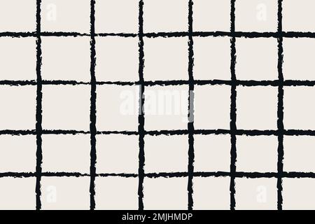 Doodle background, black grid pattern design vector Stock Vector