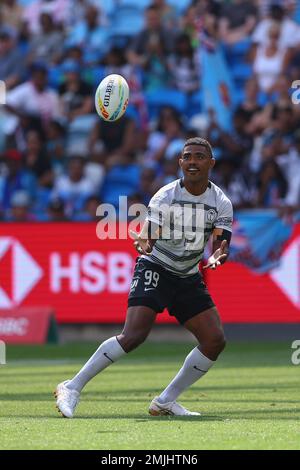 Sydney, Australia. 28th Jan 2023. 28th January 2023;  Allianz Stadium, Sydney, NSW, Australia: HSBC Sydney Rugby Sevens Fiji  versus Japan ; Josese Batirerega of Fiji receives a pass Credit: Action Plus Sports Images/Alamy Live News Stock Photo