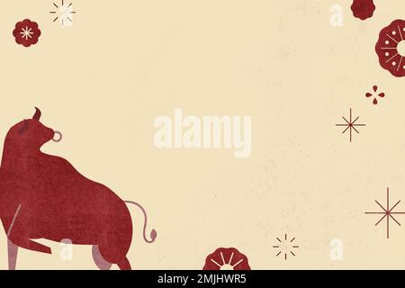 Lunar New Year vector yellow border pastel background Stock Vector