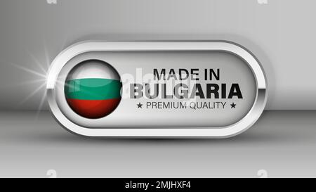 Made in Bulgaria graphic and label. Element of impact for the use you want to make of it. Stock Vector